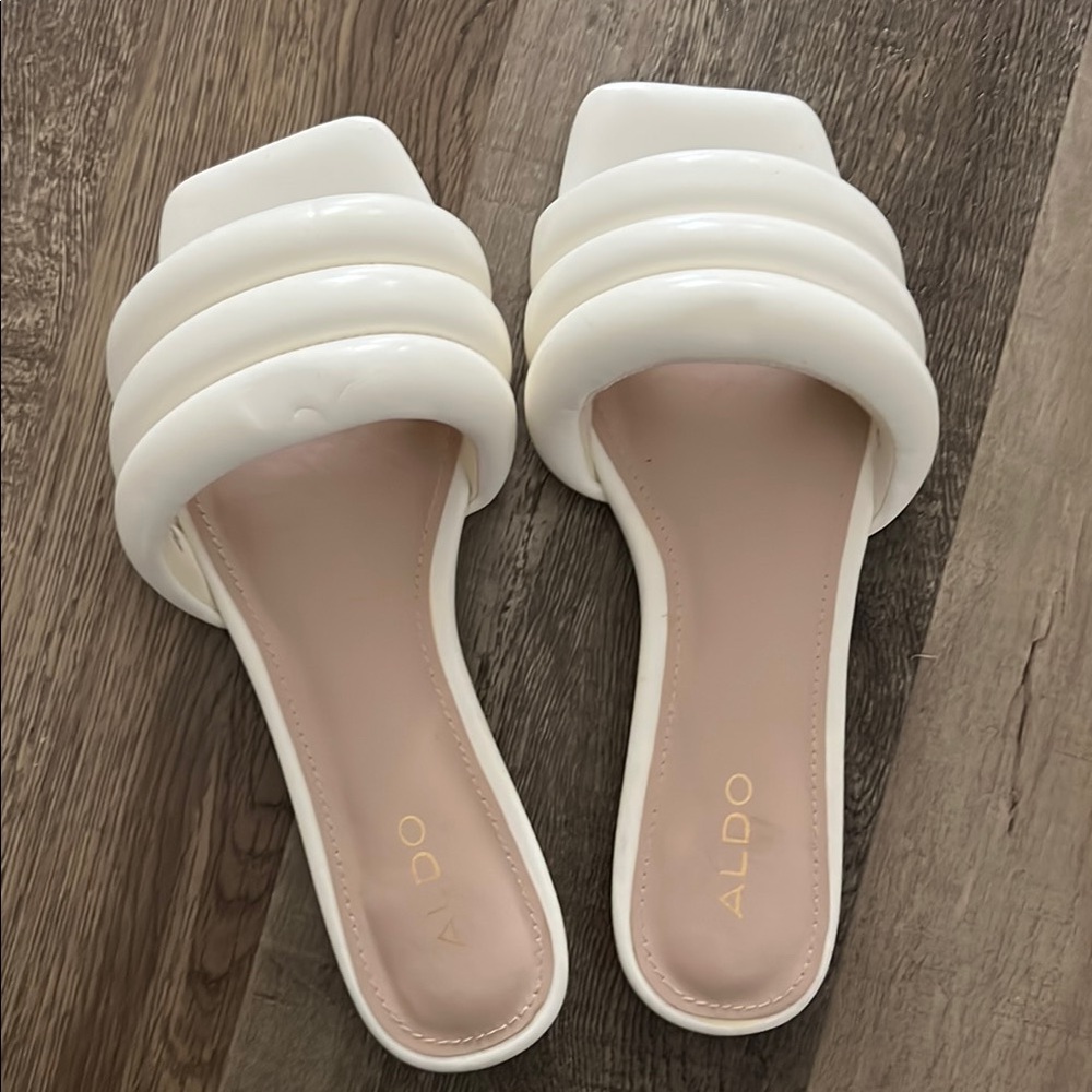 Aldo Women's White Slide Sandals